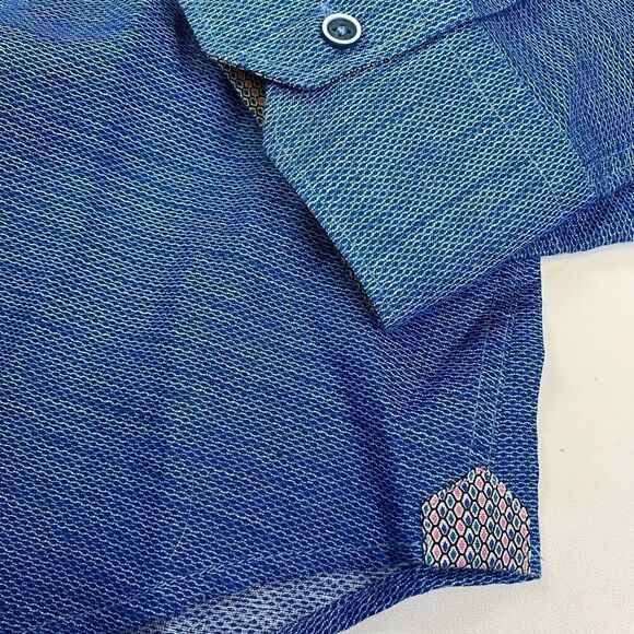 Robert Graham Brixton Blue Classic Fit Button up shirt size 2XL - Picture 7 of 8